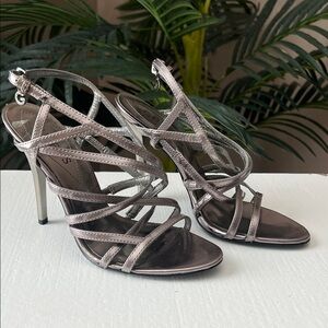 Guess Silver Strappy Heels